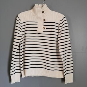 Lauren Ralph Lauren 100% Cotton Striped Women's Sweater. Size L